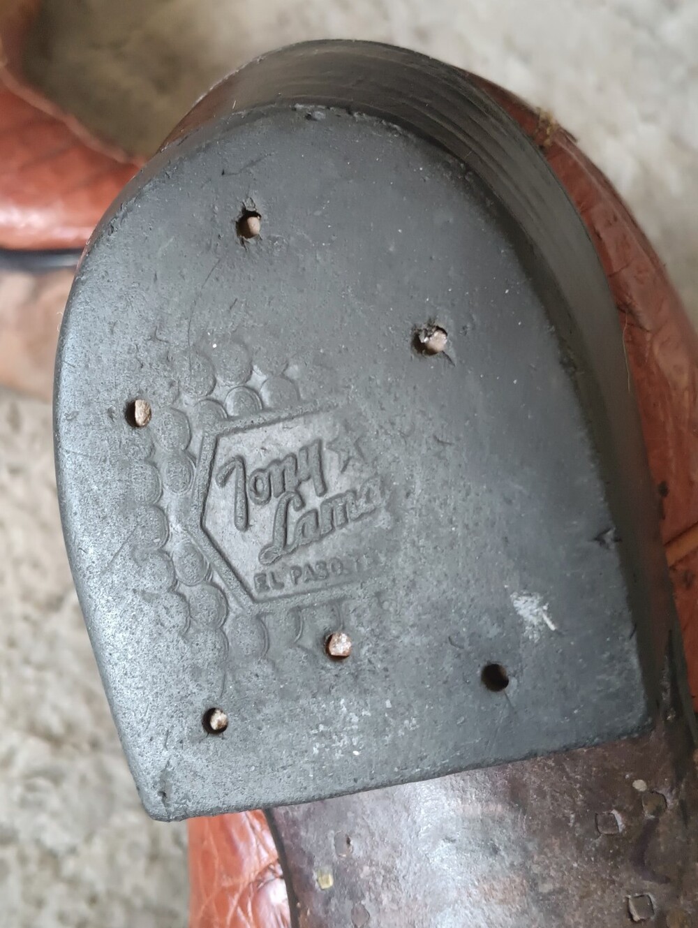🤎 Tony Lama Cognac Caiman Belly Boots Mens 9.5 Brown Tan Western Cowboy Leather - Picture 16 of 16